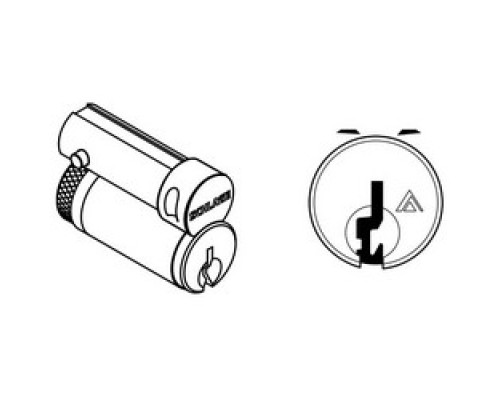 SCHLAGE ALLEGION BRAND  23-030-C123 606        Door Lock Cylinder, Conventional, FSIC, C123 Keyway, Satin Brass