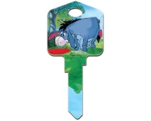 HOWARD KEYS  SC1-D76               Decorative Key Blank, Schlage, Disney Eeyore Design, Individually Carded