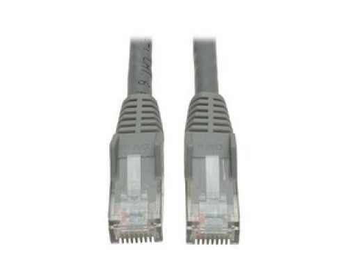 TRIPP LITE N201-035-GY        Premium Cat6 Gigabit Snagless Molded UTP Patch Cable, 24 AWG, 550 MHz/1 Gbps RJ45 M/M , Gray, 35 ft.