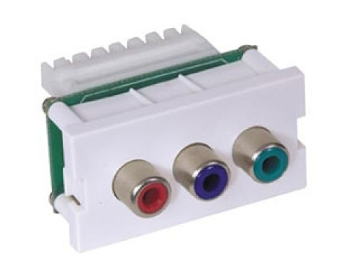 HUBBELL PREMISE WIRING IMCR1101W        iStation Module, 3 RCA Component, 110 UTP, 1-Unit, White