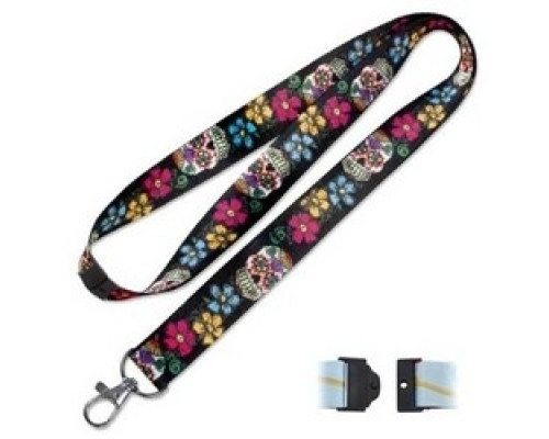 LUCKY LINE PRODUCTS INC  C210               Key Lanyard, Designer, Sugar Skull, 17-1/2