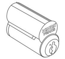KABA ILCO CORP  8544-26D-1006-PS               Cylinder Lock Interchangeable Core, Peaks Preferred, Removable, 140 6-Pin, Uncombinated, PS Keyway, Large Format, Satin Chrome Plated, For Sargent
