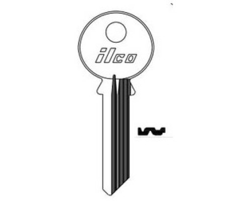 KABA ILCO CORP  998YA NP A19               Cylinder Lock Key Blank, 6-Pin, Sectional, Brass, Nickel Plated, 19 Price Group, For Yale