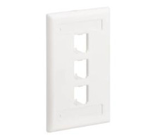 PANDUIT  CFPL3IWY               Faceplate 3Pt SglGang Classic IW EA