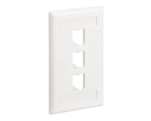 PANDUIT  CFPL3IWY               Faceplate 3Pt SglGang Classic IW EA