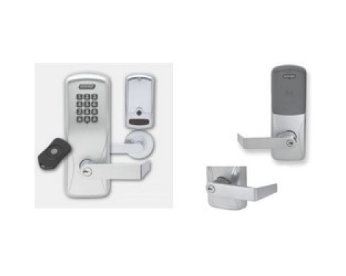 SCHLAGE ALLEGION BRAND  CO220-CY75PR-RHO-626-L-RH 4B 13247 10025 134        Electronic Door Lock, Cylindrical Chassis, Proximity, Right Hand, Rhodes Lever, 4AA Battery, Satin Chrome, Without 6-Pin Cylinder, For Classroom
