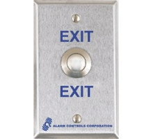 ALARM CONTROLS  TS-23               Weather-proof, Station, DPDT 4A, Momentary Continuous Contacts, Rated To IP65, Single Gang Stainless Steel