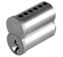 GENERAL LOCK  IC6B RM 26D               Cylinder Lock Interchangeable Core, Small Format, 6-Pin, RM Keyway, Uncombinated, Barrel Cap, Solid Brass, Satin Chrome