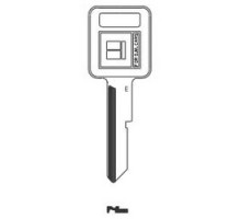 KABA ILCO CORP  GM-E NP A01               Key Blank, Look-Alike, Primary, E, Brass, Nickel Plated, 1 Price Group, For General Motors
