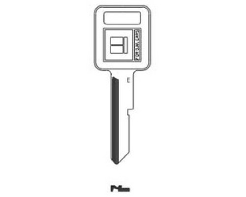 KABA ILCO CORP  GM-E NP A01               Key Blank, Look-Alike, Primary, E, Brass, Nickel Plated, 1 Price Group, For General Motors