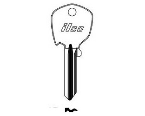 KABA ILCO CORP  FT6R NP A06  AF53866012              Vehicle Key Blank, Brass, Nickel Plated, 6 Price Group, For Aprilia, British Leyland, Fiat, Jaguar, Nissan