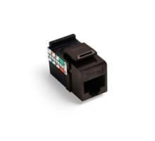 LEVITON  5G108-RB5               GigaMax 5e QuickPort Connector, UTP Category 5e, 110 Style Termination, Universal Wiring, Brown