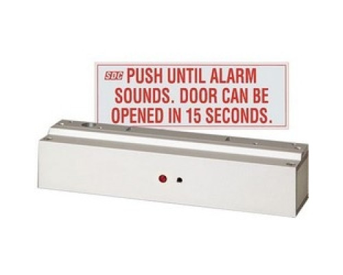SECURITY DOOR CONTROLS  1581SNDV               Mini Delayed Egress SDC Exit Check, Auto Sensing 12/24 Volt DC, 500 mA At 12 Volt DC, 320 mA At 24 Volt DC, 650 lb Holding, Aluminum, Anodized