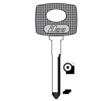 KABA ILCO CORP  S50HF-P NP A21  HU41P-SI              Vehicle Key Blank, High Security, Plastic Head, Special Key Machine, Brass, Nickel Plated, 21 Price Group, For Mercedes Benz