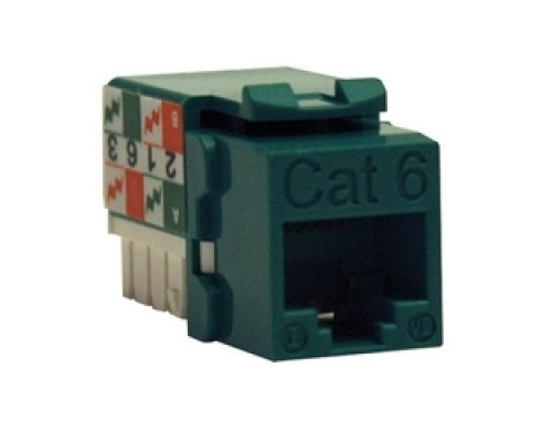 TRIPP LITE  N238-001-GN               Cat6/Cat5e 110 Style Punch Down Keystone Jack - Green, TAA