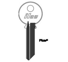 KABA ILCO CORP  998SD NP A10  AA46004622              Cylinder Lock Key Blank, 6-Pin, Sectional, Brass, Nickel Plated, 10 Price Group, For Yale