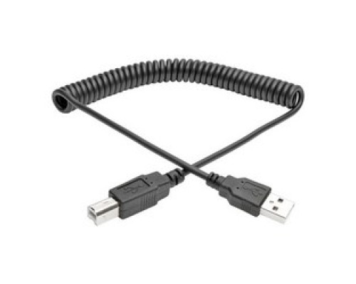 TRIPP LITE U022-010-COIL        USB 2.0 Hi-Speed A/B Coiled Cable M/M , 10 ft.
