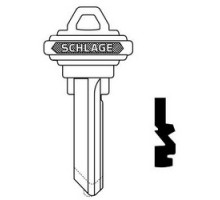 SCHLAGE ALLEGION BRAND  35-101-J-XQ06-878        Door Lock Cylinder Key Blank, Classic, Conventional, Embossed, Standard Bow, 6-Pin Cylinder, J Keyway, Nickel Silver, With DO NOT DUPLICATE Stamp