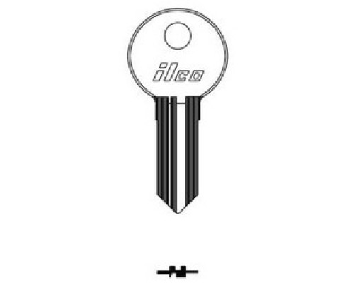 KABA ILCO CORP  1042A NP A11  AA36132002              Cylinder Lock Key Blank, Double-Sided, Brass, Nickel Plated, 11 Price Group, For Illinois