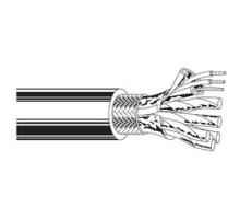 BELDEN  8162 0601000               Multi-Conductor - Low Capacitance Computer Cable for EIA RS-232/422 & Digital 2 FS PR 24 AWG FHDPE SH PVC Chrome