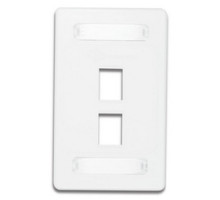 SIEMON COMPANY  10GMX-FPS02-02               Faceplate, 10G, Single Gang, 2 Openings, MX, White