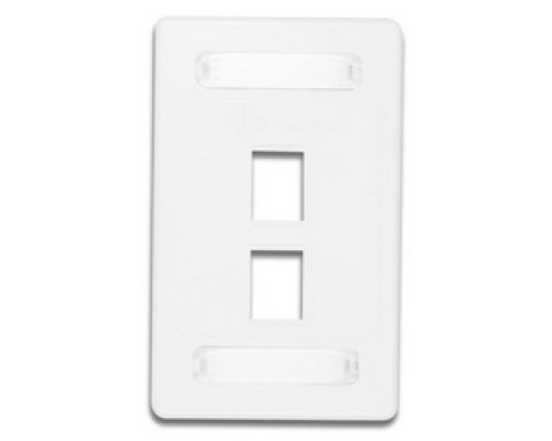 SIEMON COMPANY  10GMX-FPS02-02               Faceplate, 10G, Single Gang, 2 Openings, MX, White