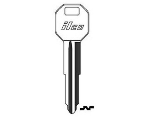 KABA ILCO CORP  MIT2 NP A07  X213              Vehicle Key Blank, Brass, Nickel Plated, 7 Price Group, For Chrysler, Mitsubishi