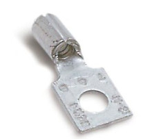 THOMAS & BETTS  A481M               Non-Insualted Rectangular Ring Terminal, Length 0.96in, Width 0.302in, Bolt Hole #6, Wire Range #22-#18 AWG, Copper, Tin Plated, On Mylar Tape