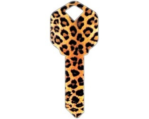 HOWARD KEYS  SC1-HK25               Decorative Key Blank, Schlage, Leopard Design