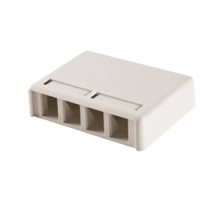 ORTRONICS  404TJ4               TracJack Plastic Surface Mount Box for up to four modules out single side, Fog White