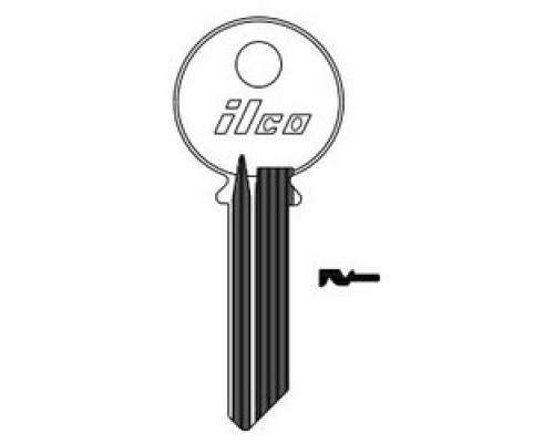 KABA ILCO CORP  998TMK NP A15  AA46004752              Cylinder Lock Key Blank, 6-Pin, Brass, Nickel Plated, 15 Price Group, For Yale