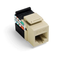LEVITON  5G108-RI5               GigaMax 5e QuickPort Connector, UTP Category 5e, 110 Style Termination, Universal Wiring, Ivory