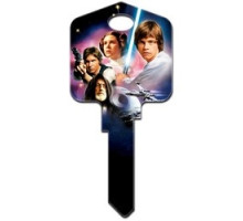 HOWARD KEYS  SC1-SW11               Decorative Key Blank, Schlage, Painted, Star Wars A New Hope Design, Individually Carded