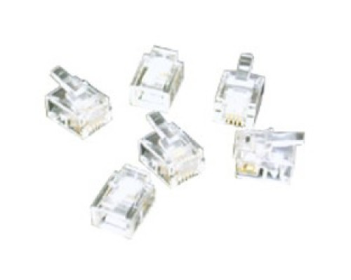 C2G  CG27559  27559              RJ11 6x4 Modular Plug Flat Stranded Cable, 100 Pack