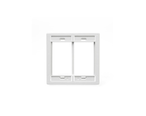 LEVITON  41290-DMW               MOS Wallplate, Dual-Gang, White