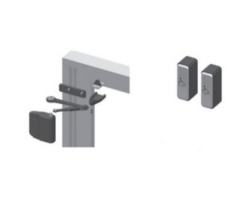 NORTON  5845 X NPB  6341-PC              Door Closer Power Operator Kit, Non-Handed, Low Energy, Push and Pull Side, 24 Volt DC, With Door Operator, Narrow Pushbutton