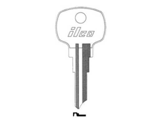 KABA ILCO CORP  1069-5Z NP A15  AA38777022              Cylinder Lock Key Blank, Brass, Nickel Plated, 15 Price Group, For National Cabinet Lock