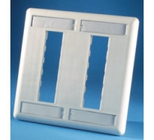 ORTRONICS 40300555        TracJack Faceplate, six-port dual gang , plastic, Fog White