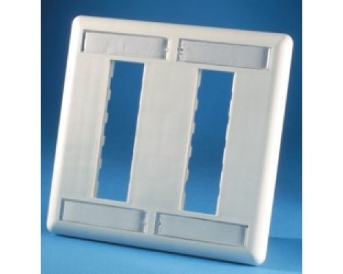 ORTRONICS 40300555        TracJack Faceplate, six-port dual gang , plastic, Fog White