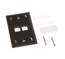 COMMSCOPE ENTERPRISE SOLUTIONS  108168485  M12L-003              L Type Flush Mounted Faceplate, Two Port, Black