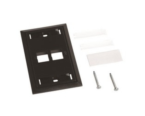 COMMSCOPE ENTERPRISE SOLUTIONS  108168485  M12L-003              L Type Flush Mounted Faceplate, Two Port, Black