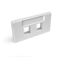 LEVITON 49910-SW2        QuickPort Modular Furniture Faceplate, 2-Port, White, Compatible with Steelcase, Haworth, HON, and Others, Compatible with Herman Miller when G1189A Reducer from Herman Miller is used.