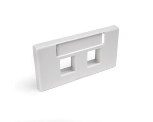 LEVITON 49910-SW2        QuickPort Modular Furniture Faceplate, 2-Port, White, Compatible with Steelcase, Haworth, HON, and Others, Compatible with Herman Miller when G1189A Reducer from Herman Miller is used.