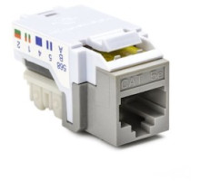 HELLERMANNTYTON  RJ45FC5EB-GRY               Category 5e Modular Keystone Jack Bulk Pack, Plenum Rated, Gray, 50/box