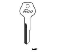 KABA ILCO CORP  R63Y NP A22  AS3636000C              Vehicle Key Blank, Brass, Nickel Plated, 23 Price Group, For BMW, Borgward, Ford International
