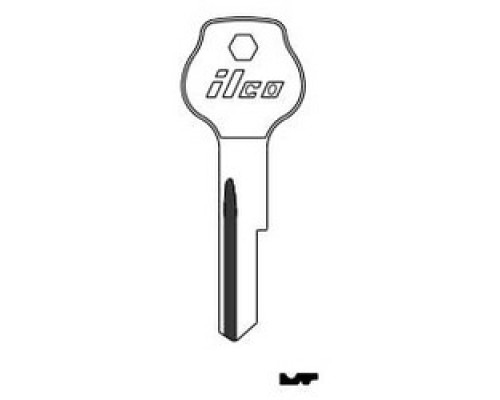 KABA ILCO CORP  R63Y NP A22  AS3636000C              Vehicle Key Blank, Brass, Nickel Plated, 23 Price Group, For BMW, Borgward, Ford International