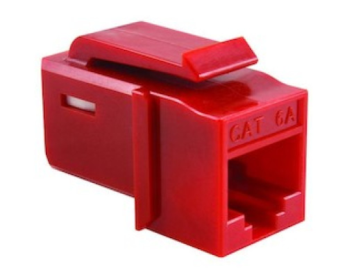 HELLERMANNTYTON  GSTJ6AU-RD               GST Category 6A UTP Modular Keystone Jack, Plenum Rated, Red, 1/bag