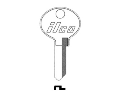 KABA ILCO CORP  1092VR NP A04  AL2422205B              Cylinder Lock Key Blank, Brass, Nickel Plated, 4 Price Group, For Master