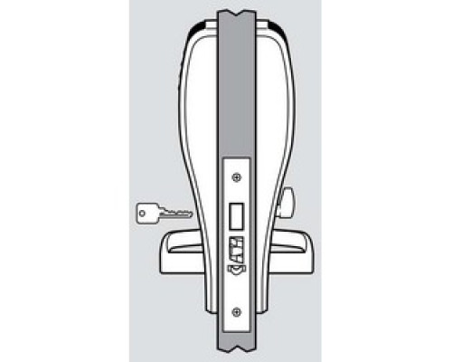 CORBIN RUSSWIN INC  ML20836-TCAC2-NSZ-626-RH-M803               Mortise Lock, Right Hand, Newport, 200 User Mode, Proximity/Keypad, Satin Chrome Plated, For Entry