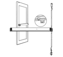 ADAMS RITE MANUFACTURING  8611LR42               Door Concealed Vertical Rod Exit Device, Narrow Stile, Electric Latch Retraction, 42